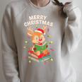 Reindeer Merry Christmas Books Matching Men Women Kids Raglan Sleeve Sweatshirt Heather Forest Reindeer Merry Christmas Books Matching Men Women Kids Raglan Sleeve Sweatshirt Heather Forest