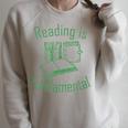Retro Book Club Reading Is Fundamental Readers Raglan Sleeve Sweatshirt Heather Forest