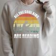 Retro All The Cool Kids Are Reading Book Shirt Vintage Raglan Sleeve Sweatshirt Heather Forest Retro All The Cool Kids Are Reading Book Shirt Vintage Raglan Sleeve Sweatshirt Heather Forest