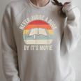 Retro Never Judge A Book By Its Movie Shirt Book Reader Raglan Sleeve Sweatshirt Heather Forest