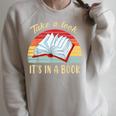 Retro Rainbow Smart Book Lover Reader Vintage Bookworm Women Raglan Sleeve Sweatshirt Heather Forest