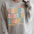 Retro I Read Banned Books Shirt Raglan Sleeve Sweatshirt Heather Forest