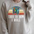 This Is How I Roll Library Book Reading Librarian Raglan Sleeve Sweatshirt Heather Forest