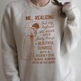 Romance Book Reader Bookish Me Realizing That My Boyfriend Raglan Sleeve Sweatshirt Heather Forest