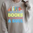 A Room Without Books Is Like a Body Without Soul Librarian Raglan Sleeve Sweatshirt Heather Forest A Room Without Books Is Like a Body Without Soul Librarian Raglan Sleeve Sweatshirt Heather Forest