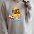 Rubber Duck Reading Book Rubber Duckie Rubber Duckling Raglan Sleeve Sweatshirt Heather Forest Rubber Duck Reading Book Rubber Duckie Rubber Duckling Raglan Sleeve Sweatshirt Heather Forest