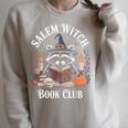 Salem Witch Book Club Raccoon Halloween Raglan Sleeve Sweatshirt Heather Forest Salem Witch Book Club Raccoon Halloween Raglan Sleeve Sweatshirt Heather Forest