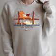 San Francisco Big Cat Reading Book Golden Gate Bridge Raglan Sleeve Sweatshirt Heather Forest San Francisco Big Cat Reading Book Golden Gate Bridge Raglan Sleeve Sweatshirt Heather Forest