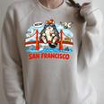 San Francisco Cat Golden Gate Bridge Book Lover Premium Tri-Blend Raglan Sleeve Sweatshirt Heather Forest