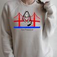 San Francisco Cat Golden Gate Bridge Book Lover Vintage Raglan Sleeve Sweatshirt Heather Forest