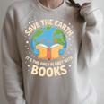 Save Earth It's Only Planet With Books Reader Earth Day Raglan Sleeve Sweatshirt Heather Forest Save Earth It's Only Planet With Books Reader Earth Day Raglan Sleeve Sweatshirt Heather Forest