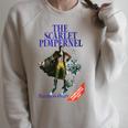 The Scarlet Pimpernel Baroness Orczy Vintage Book Cover Raglan Sleeve Sweatshirt Heather Forest