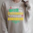 School Librarian Assistant Mask Book Reading Library Raglan Sleeve Sweatshirt Heather Forest