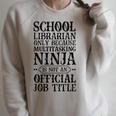 School Librarian Only Vintage Library Book Lover Raglan Sleeve Sweatshirt Heather Forest