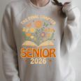 Senior 2026 Final Chapter Retro Book Lover Last First Day Raglan Sleeve Sweatshirt Heather Forest