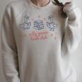 Silly Goose Book Club Cute Geese Reading Bookworms Readers Raglan Sleeve Sweatshirt Heather Forest