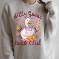 Silly Goose Book Club Reading Girl Raglan Sleeve Sweatshirt Heather Forest