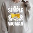 I Am a Simple Woman Book Lover Read Raglan Sleeve Sweatshirt Heather Forest I Am a Simple Woman Book Lover Read Raglan Sleeve Sweatshirt Heather Forest