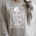 Skeleton Book Fairy Fantasy Witchy Bookworm Reading Raglan Sleeve Sweatshirt Heather Forest