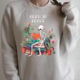 Skeleton Read In Peace Books And Plants Lover Bookworm Raglan Sleeve Sweatshirt Heather Forest Skeleton Read In Peace Books And Plants Lover Bookworm Raglan Sleeve Sweatshirt Heather Forest