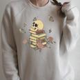 Skull Roses And Butterfly Book Death By TBR Bookish Raglan Sleeve Sweatshirt Heather Forest