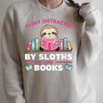 Sloths And Books Saying With Book And Sloth Raglan Sleeve Sweatshirt Heather Forest Sloths And Books Saying With Book And Sloth Raglan Sleeve Sweatshirt Heather Forest