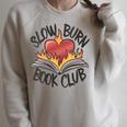 Slow Burn Book Club Romantasy Trope Smut Dark Romance Reader Raglan Sleeve Sweatshirt Heather Forest