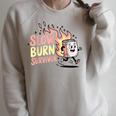 Slow Burns Survivor Book Lover Raglan Sleeve Sweatshirt Heather Forest