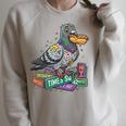 Smart Pigeon Sitting On Book Stack Raglan Sleeve Sweatshirt Heather Forest Smart Pigeon Sitting On Book Stack Raglan Sleeve Sweatshirt Heather Forest