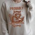 Smut Book Reader Racoon Probably Reading Something Unholy Raglan Sleeve Sweatshirt Heather Forest Smut Book Reader Racoon Probably Reading Something Unholy Raglan Sleeve Sweatshirt Heather Forest