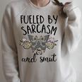 Smut And Sarcasm Women Sarcastic Romance Reader Smutty Books Raglan Sleeve Sweatshirt Heather Forest