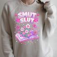 Smut Slut Book Clubs Provocative Literature Reader Raglan Sleeve Sweatshirt Heather Forest
