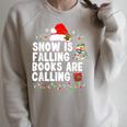 Snow Is Falling Books Are Calling Raglan Sleeve Sweatshirt Heather Forest Snow Is Falling Books Are Calling Raglan Sleeve Sweatshirt Heather Forest