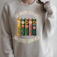 So Many Books So Little Summer Book Lover Teacher Cool Raglan Sleeve Sweatshirt Heather Forest