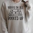 Sorry I'm All Booked Up Book Lover Raglan Sleeve Sweatshirt Heather Forest
