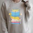 Space Cat Reading Book And Tea Space Cat For Men Women Kids Raglan Sleeve Sweatshirt Heather Forest Space Cat Reading Book And Tea Space Cat For Men Women Kids Raglan Sleeve Sweatshirt Heather Forest