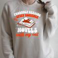 Spicy Books Reading Spicy Romance Novels & Cat Smut Reader Raglan Sleeve Sweatshirt Heather Forest