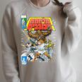 Star Wars Battle Pose Comic Book Cover Graphic T-Shirt Raglan Sleeve Sweatshirt Heather Forest