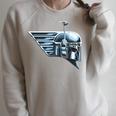 Star Wars The Book Of Boba Fett Chrome Helmet Logo Raglan Sleeve Sweatshirt Heather Forest Star Wars The Book Of Boba Fett Chrome Helmet Logo Raglan Sleeve Sweatshirt Heather Forest