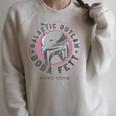 Star Wars The Book Of Boba Fett Helmet Galactic Outlaw Logo Raglan Sleeve Sweatshirt Heather Forest Star Wars The Book Of Boba Fett Helmet Galactic Outlaw Logo Raglan Sleeve Sweatshirt Heather Forest