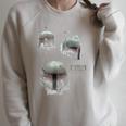 Star Wars The Book Of Boba Fett Helmet Schematic V-3 Raglan Sleeve Sweatshirt Heather Forest Star Wars The Book Of Boba Fett Helmet Schematic V-3 Raglan Sleeve Sweatshirt Heather Forest