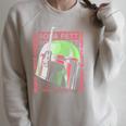 Star Wars The Book Of Boba Fett Helmet Text Stack Raglan Sleeve Sweatshirt Heather Forest