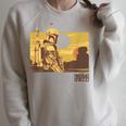 Star Wars The Book Of Boba Fett Landscape Silhouette Raglan Sleeve Sweatshirt Heather Forest