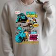 Star Wars Vader Luke Leia Epic Comic Book Teaser T-Shirt Raglan Sleeve Sweatshirt Heather Forest Star Wars Vader Luke Leia Epic Comic Book Teaser T-Shirt Raglan Sleeve Sweatshirt Heather Forest