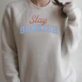 Stay Bookish Retro Varsity Librarian Book Reader Raglan Sleeve Sweatshirt Heather Forest