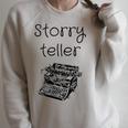Storryteller Book Lover Storytelling Library Writer Reader Raglan Sleeve Sweatshirt Heather Forest