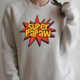 Super Grandfather Comic Book Hero Tshirt Super Papaw Raglan Sleeve Sweatshirt Heather Forest