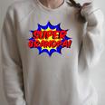 Super Grandpa Comic Book Style Superhero Raglan Sleeve Sweatshirt Heather Forest