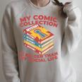Superheroes Art Graphic Novels Comic Books Raglan Sleeve Sweatshirt Heather Forest