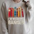 Support Banned Books Freedom I'm With The Banned Raglan Sleeve Sweatshirt Heather Forest Support Banned Books Freedom I'm With The Banned Raglan Sleeve Sweatshirt Heather Forest